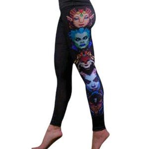 Dota 2 Leggings Pixel Game Characters Large Black Blue